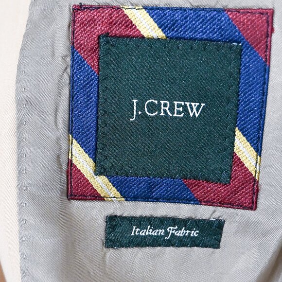 J. Crew Size 42R Classic Neutral Cotton Blazer - Picture 6 of 8